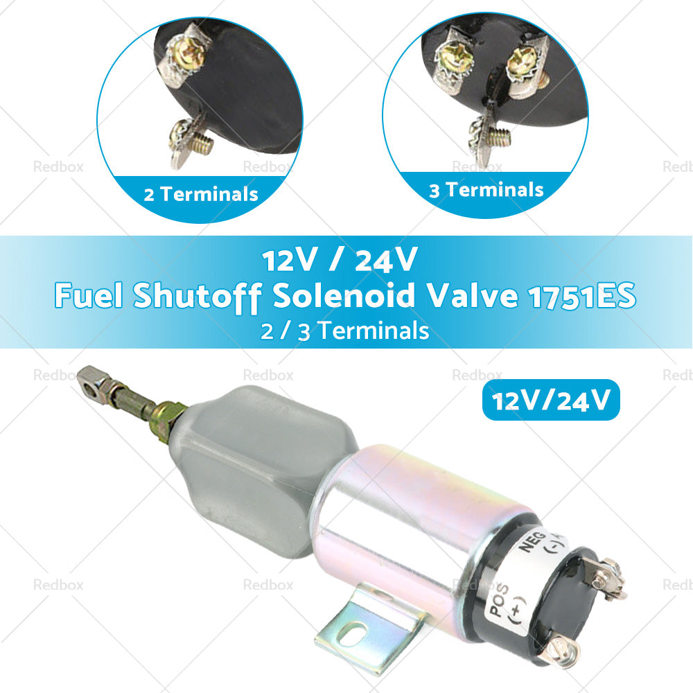 12V 24V Fuel Shutoff Solenoid Valve 1751ES Brand New