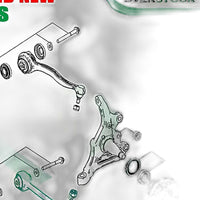 Front Lower Left Right Control Arms Suitable for Mercedes CLK-Class C209 A209 - XQ1