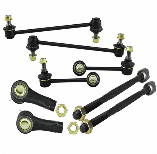 Tie Rod End Stabilizer Sway Bar Link 8PCS Suitable for Hyundai Santa Fe SM