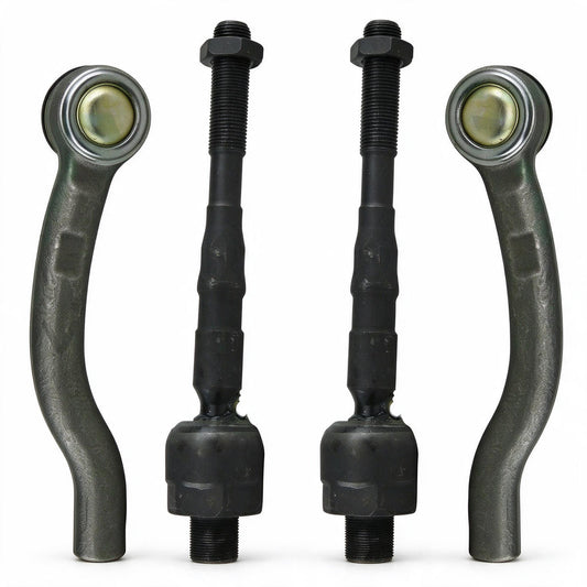 Inner Outer Tie Rod End Set 4 Pieces Suitable for Nissan Pathfinder R51 Navara - ZT2