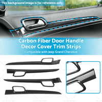 Carbon Fiber Door Handle Decor Cover Trim Strips Suitablefor Jeep Grand Cherokee