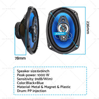 {{ 12V 6x9'' Car Door Coaxial Vehicle HiFi Audio 2 Way Stereo Speaker 1000W }} - Buy Car Parts Online at {{ Kaka Auto Parts }}.