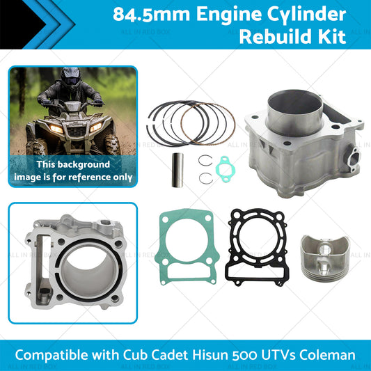 84.5mm Engine Cylinder Rebuild Kit Suitable for Cub Cadet UTVs Coleman Hisun 500