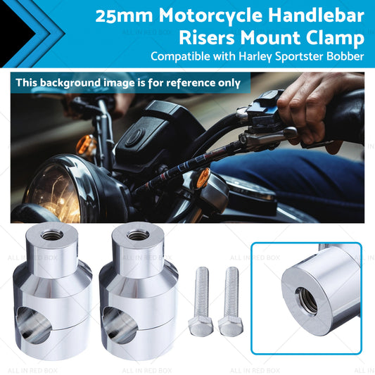 1inch Motorcycle Handlebar Risers Mount Clamp 25mm Suitable for Harley Sportster