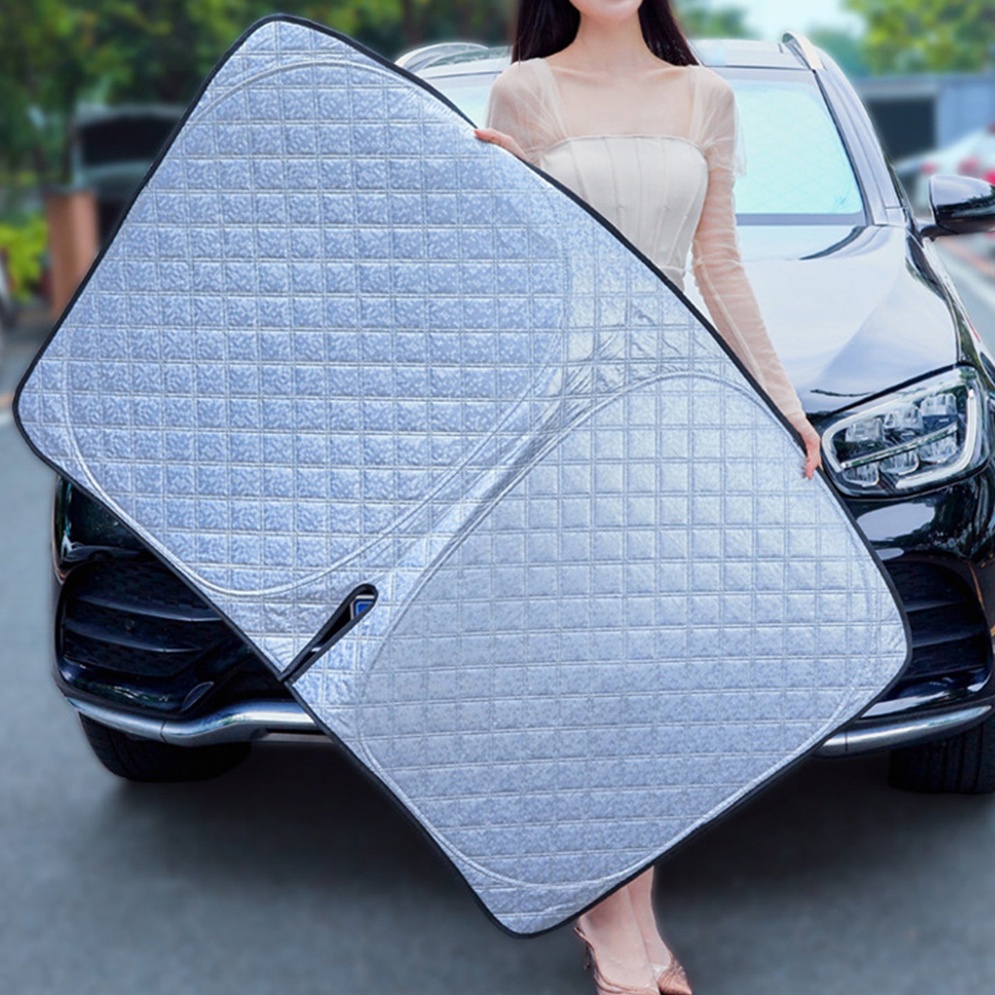{{ 6 Layer Thick WindScreen SunShade Suitable For Audi Q4 2022-2025 UV Protection }} - Buy Car Parts Online at {{ Kaka Auto Parts }}.