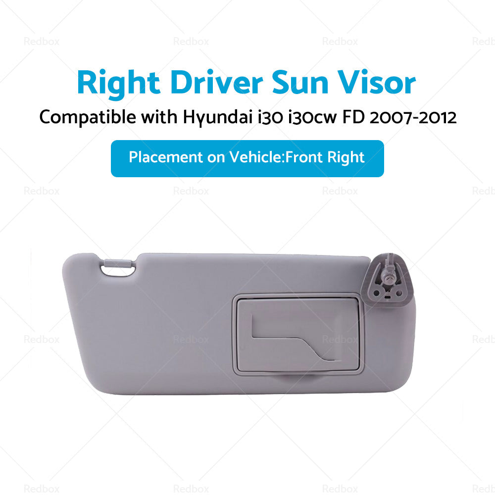 Right Driver Side Sun Visor Shade RH Suitable For Hyundai i30 i30cw FD 2007-2012