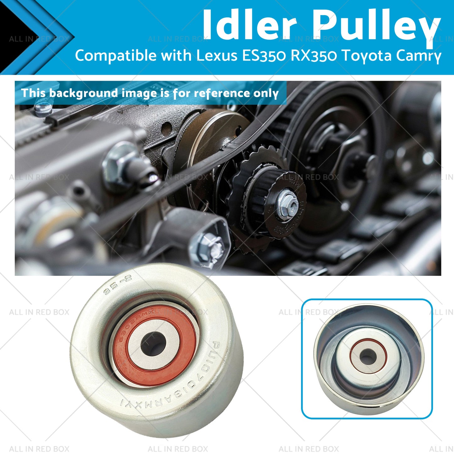 Idler Pulley Suitable for Lexus ES350 RX350 Toyota Camry 2007-2021 16604-31020