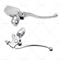 1inch Chrome Motorcycle Handlebar Hydraulic Brake Master Cylinder  and  Clutch Lever