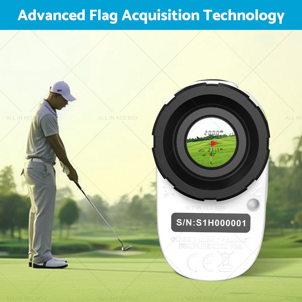 600M Laser Golf Range Finder with Slope Compensation Flagpole Lock