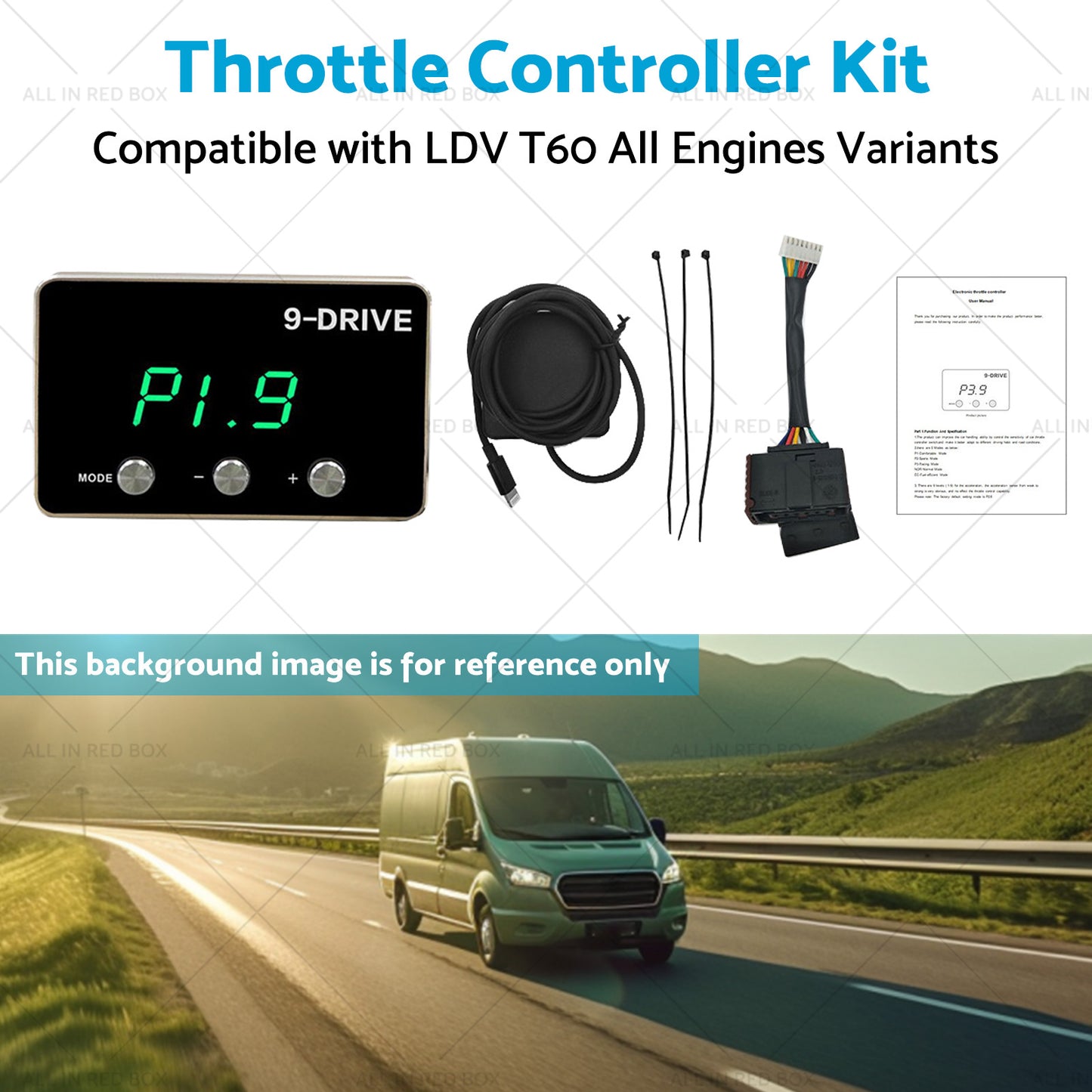 EVC Throttle Controller Kit Suitable for LDV T60 2017-On All Engines