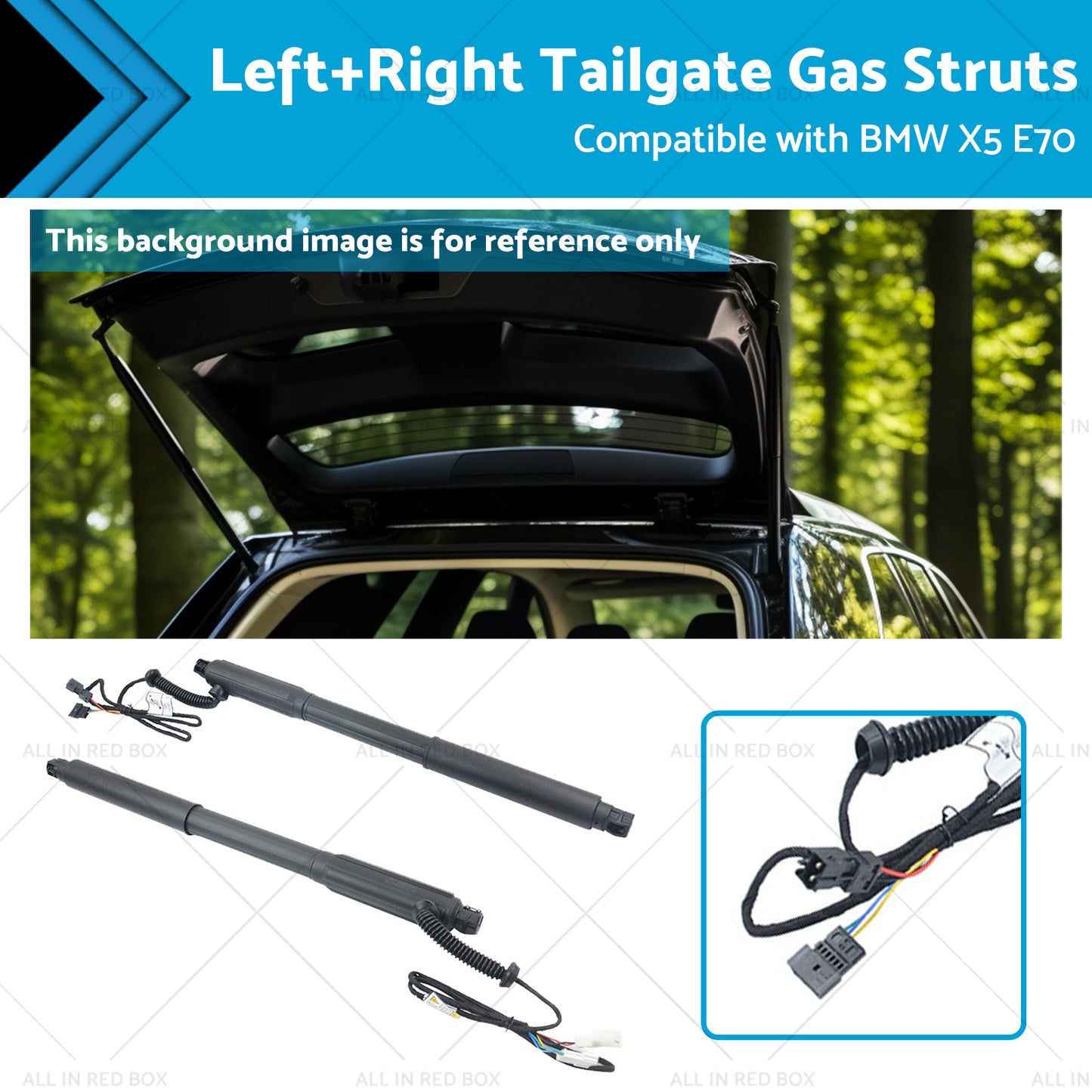 Piar LeftRight Tailgate Boot Gas Strut Suitable for BMW X5 E70 2006-2013