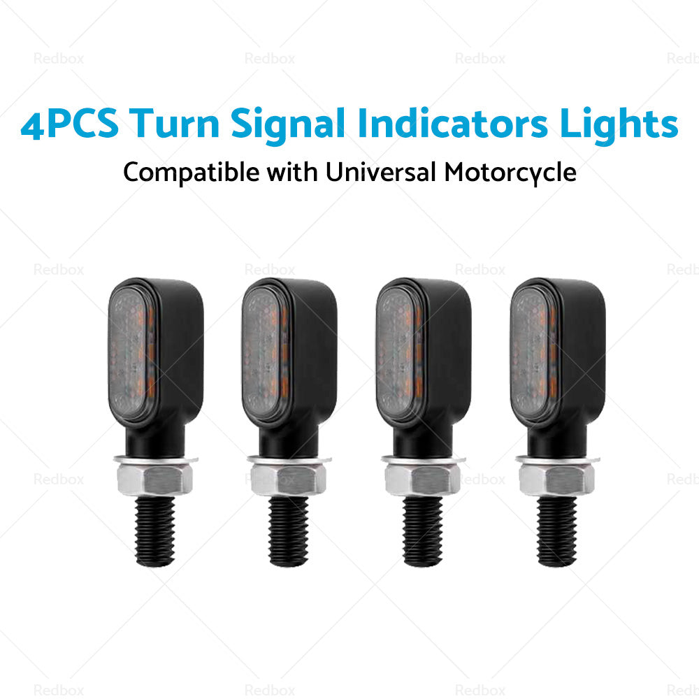 4x Motorcycle Indicators Turn Signal Blinkers Amber Mini LED Light Universal AU