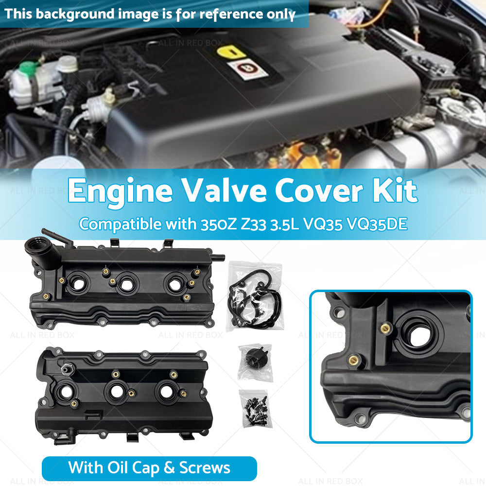 2PCS Engine Valve Cover Suitable For Nissan 350Z Z33 3.5L VQ35 VQ35DE 2002-2006