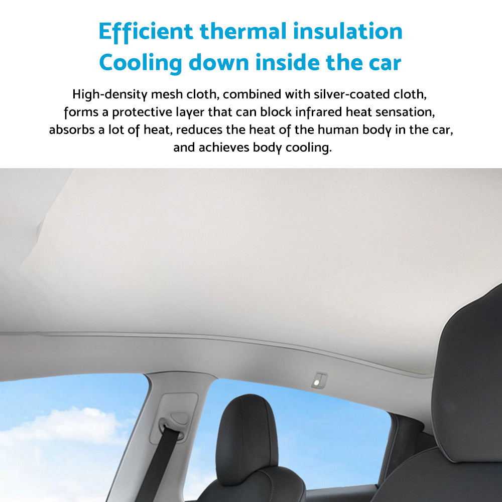 Glass Sunroof Shade Mesh Suitable For Tesla Model Y Sunroof Window UV Protection