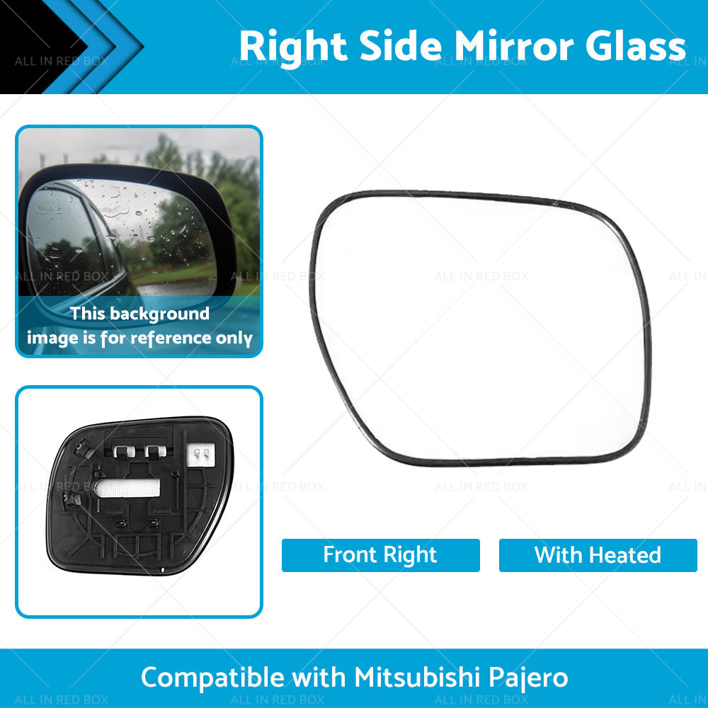 Right side mirror glass Suitable for Mitsubishi Pajero NS-NX Convex Heated bas