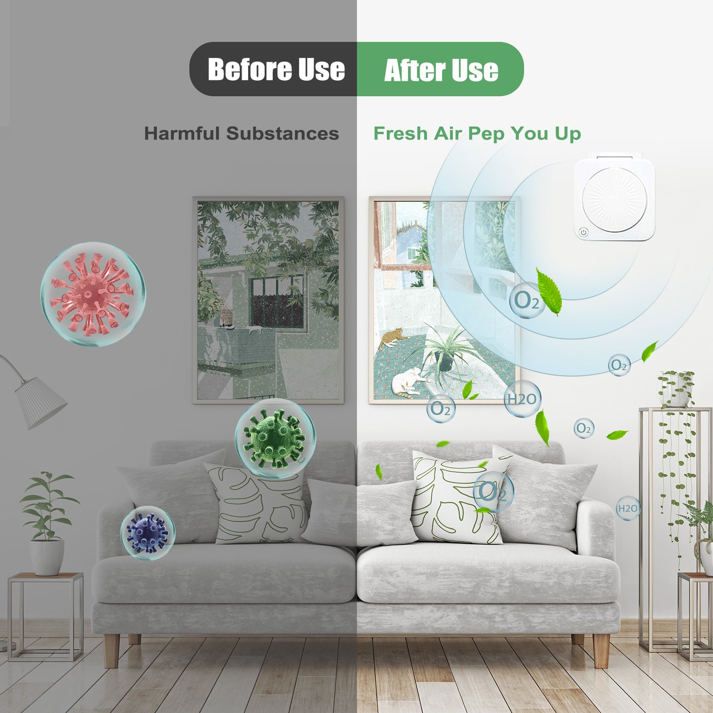 Pet Cat Litter Box Deodorizer Odor Eliminator Remover Dust-Free Bathroom