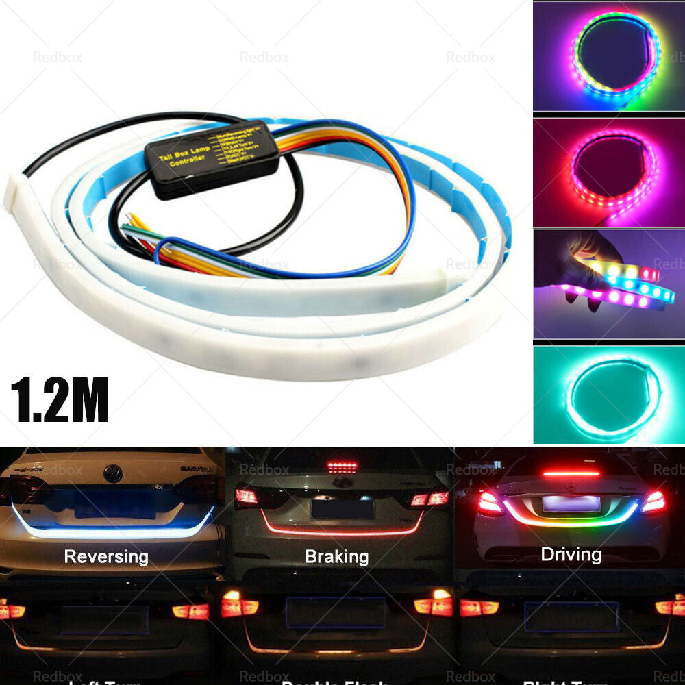 Truck Tailgate LED Strip Bar Reverse Brake Turn Signal Tail Light Waterproof