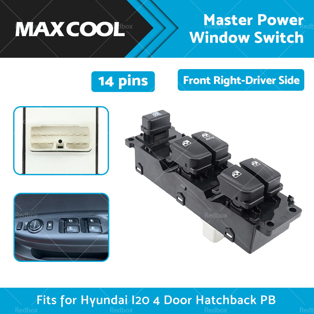 Master Power Window Control Switch 93570-1J602 For Hyundai I20 Hatchback 08-13