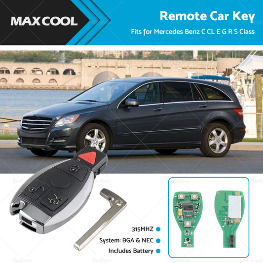 4 Buttons 315Mhz Remote Car Key Fits For Mercedes Benz C CL E G GL ML R S Class