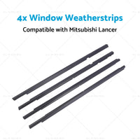 4x Window Weatherstrips Trim Belt Set Suitable for Mitsubishi Lancer 08-17