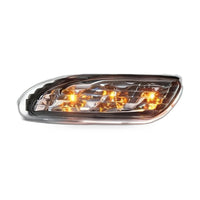 LED Side Marker Turn Signal Front Bumper Light for 01-07 Mercedes W203 [Black Pair] - ZT2
