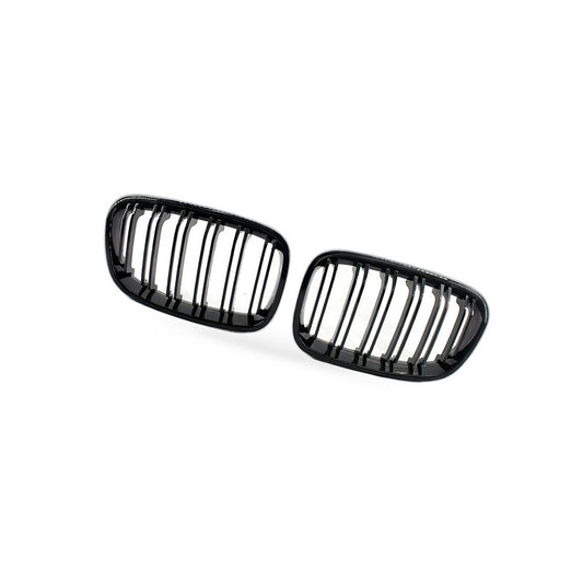 Gloss Black Red Yellow Dual Line Grille Suitable for BMW 1 Series F20 2011-2014