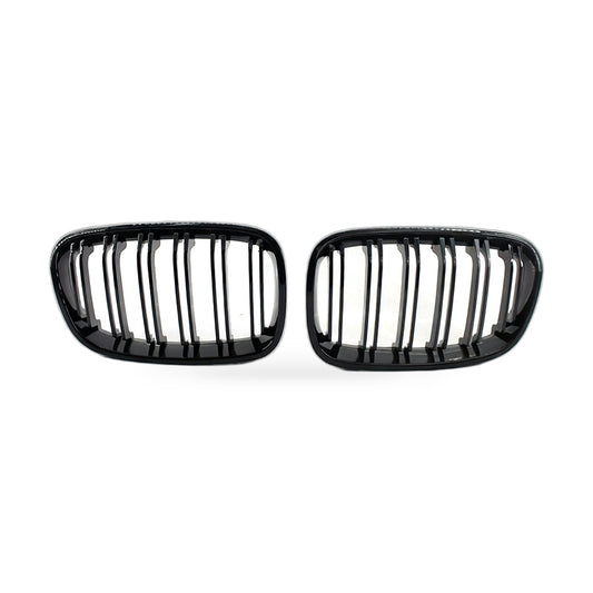 Gloss Black Red Yellow Dual Line Grille Suitable for BMW 1 Series F20 2011-2014 - ZT2