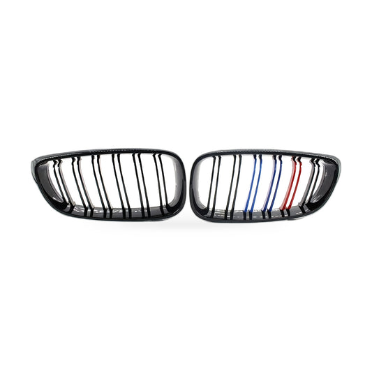 M-Style Gloss Black Tri-Color Grille Suitable for BMW 3 Series GT F34 2014-2016 - ZT2