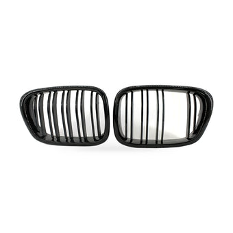 compare product Gloss Black Double Line Grille Red Yellow Mesh Suitable for BMW E39 99-04