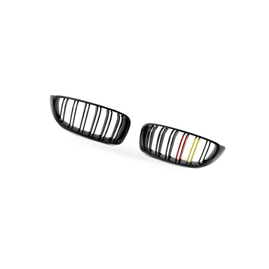 Gloss Black 2-Line Tri Grille Suitable for BMW 4 Series F32 F33 F36 M4 14-16