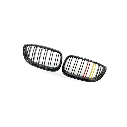 Red Yellow Dual Line Gloss Black Grille Suitable for BMW E92 E93 2006-2009