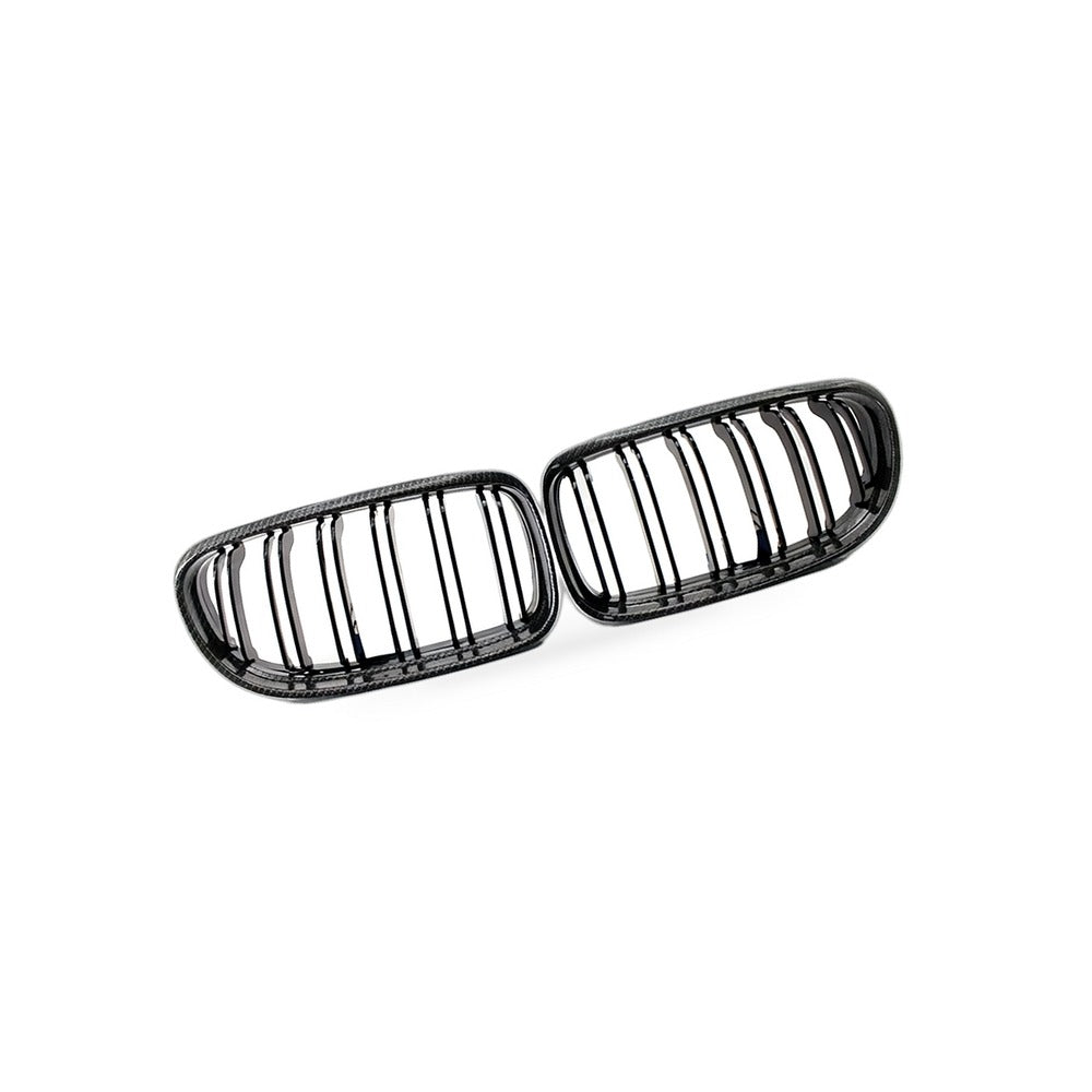 Carbon Gloss Black Double Line Grille Suitable for BMW 3 E90 E91 09-12 - BD2