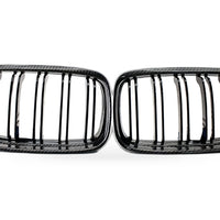 Carbon Gloss Black Double Line Grille Suitable for BMW 3 E90 E91 09-12 - XQ1