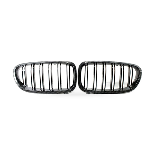 Carbon Pattern Dual Line Grille Suitable for BMW 5 Series F10 F18 2010-2016 - ZT2