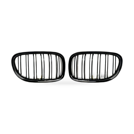 Double Bar Gloss Black Grille Suitable for BMW 7 Series F01 F02 2009-2015 - ZT2