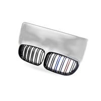 Double Line M Style Grille Suitable for BMW 1 Series E81 E87 2008-2011 Gloss - BD1