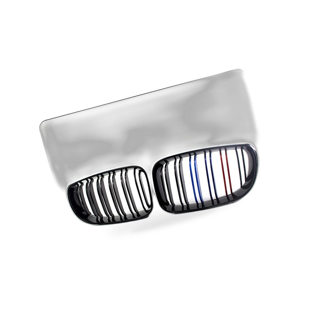 Double Line M Style Grille Suitable for BMW 1 Series E81 E87 2008-2011 Gloss - BD2