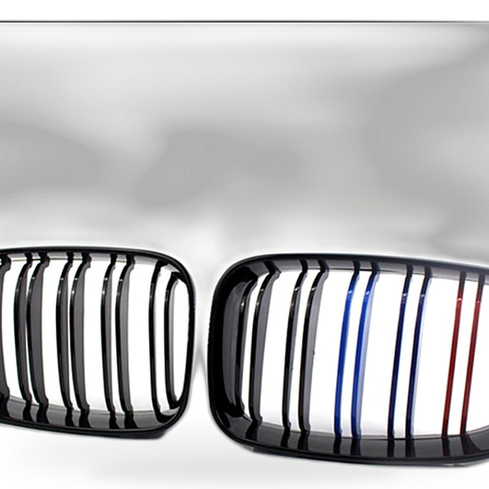 Double Line M Style Grille Suitable for BMW 1 Series E81 E87 2008-2011 Gloss - XQ1