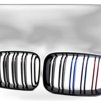 Double Line M Style Grille Suitable for BMW 1 Series E81 E87 2008-2011 Gloss - XQ1
