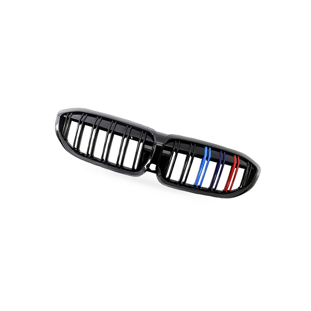 Dual Line Gloss Black Tri-Color Stripe Grille Suitable for BMW 3 Series G20 G28 - BD1