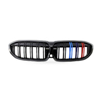 Dual Line Gloss Black Tri-Color Stripe Grille Suitable for BMW 3 Series G20 G28 - ZT2