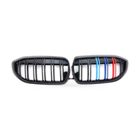 Dual Line Gloss Black Tri-Color Stripe Grille Suitable for BMW 3 Series G20 G28 - ZT3