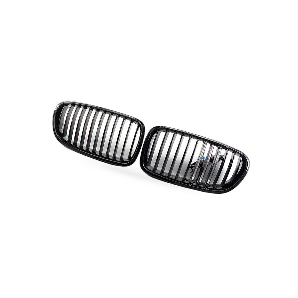 LED M Style Grille Gloss Black Suitable for BMW 5 Series F10 F18 2011-2016 - BD1