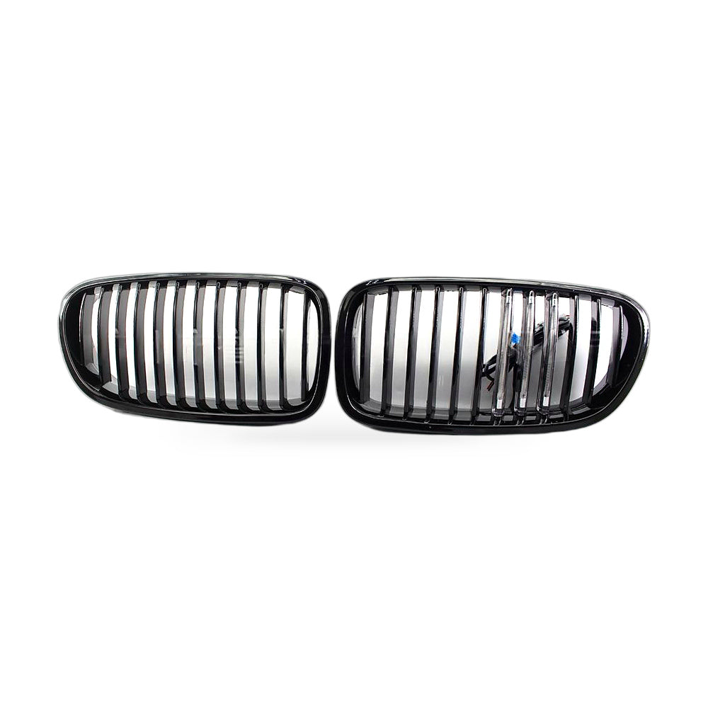 LED M Style Grille Gloss Black Suitable for BMW 5 Series F10 F18 2011-2016 - ZT2
