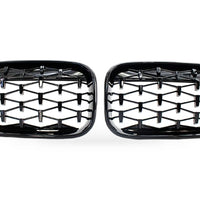 BMW 1 Series F20 F21 15-17 Meteor Gloss Black Plated Grille [Meteor Gloss Black] - XQ1