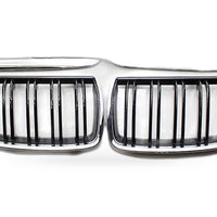 BMW 3 Series E90 E91 06-08 Modified Chrome Double Line Grille Double Bar Grille - XQ1