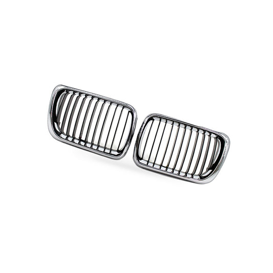 For BMW 3 Series E36 97-99 Modified Semi Chrome Gloss Black Grille Front Face