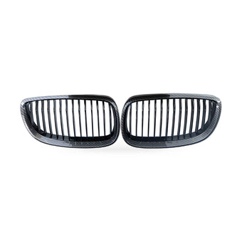 compare product BMW 3 Series E92 M3 06-09 Carbon Fiber Single Line Double Bar Grille Front Face