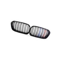 Dual Line M Style Gloss Black Grille Suitable for BMW 1 Series F20 F21 2015-2017 - BD1