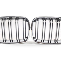 BMW 1 Series F20 Chrome Double Line Gloss Black Grille Suitable for 11-14 - XQ1
